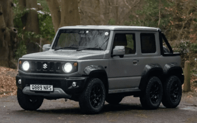 Le Jimny s’agrandit avec un ajout spectaculaire de deux roues supplémentaires !